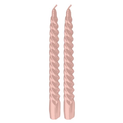 SET 2 CANDELE TORCIGLIONI ROSA